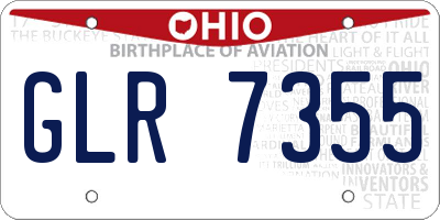 OH license plate GLR7355
