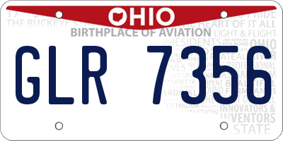 OH license plate GLR7356