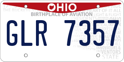 OH license plate GLR7357