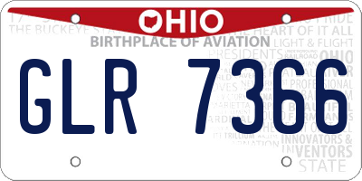 OH license plate GLR7366