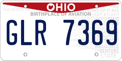 OH license plate GLR7369