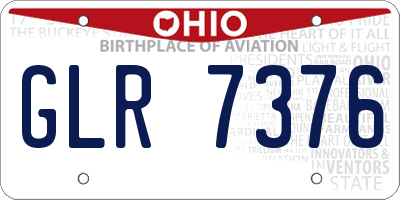 OH license plate GLR7376