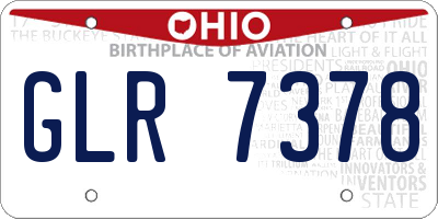 OH license plate GLR7378
