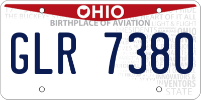 OH license plate GLR7380