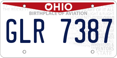OH license plate GLR7387