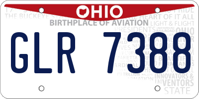 OH license plate GLR7388