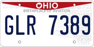 OH license plate GLR7389
