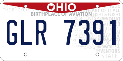 OH license plate GLR7391