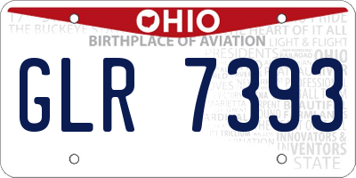OH license plate GLR7393