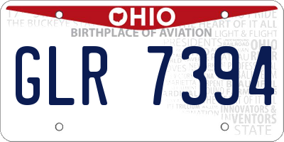 OH license plate GLR7394