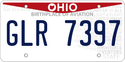 OH license plate GLR7397