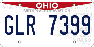 OH license plate GLR7399
