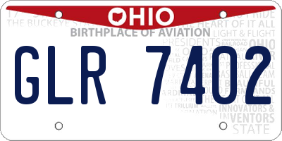 OH license plate GLR7402