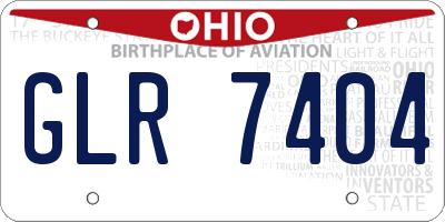 OH license plate GLR7404