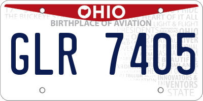 OH license plate GLR7405