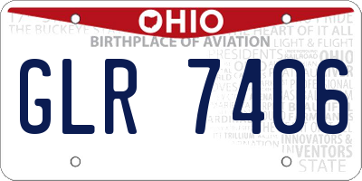 OH license plate GLR7406