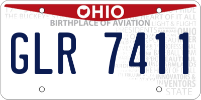 OH license plate GLR7411