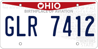 OH license plate GLR7412