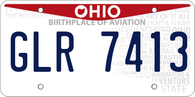 OH license plate GLR7413