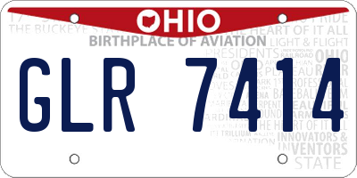 OH license plate GLR7414