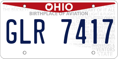 OH license plate GLR7417