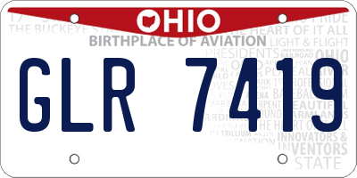 OH license plate GLR7419