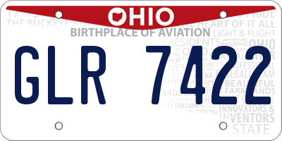 OH license plate GLR7422
