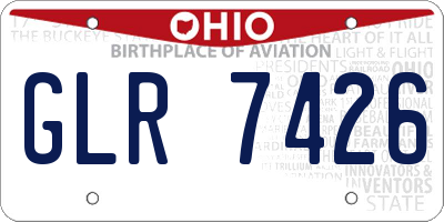 OH license plate GLR7426