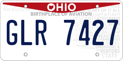 OH license plate GLR7427