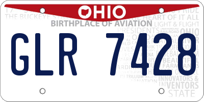 OH license plate GLR7428