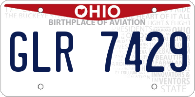 OH license plate GLR7429