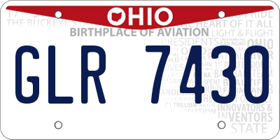 OH license plate GLR7430