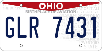 OH license plate GLR7431