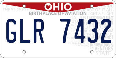 OH license plate GLR7432