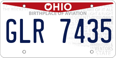 OH license plate GLR7435