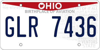 OH license plate GLR7436