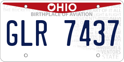 OH license plate GLR7437