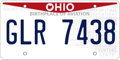 OH license plate GLR7438