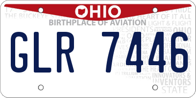 OH license plate GLR7446