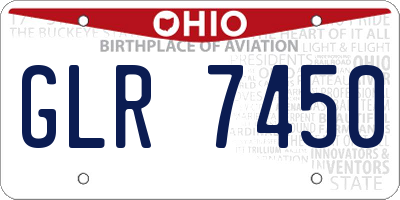 OH license plate GLR7450