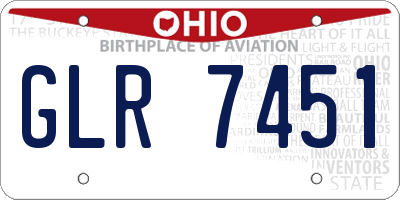 OH license plate GLR7451