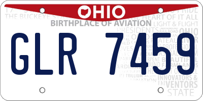 OH license plate GLR7459