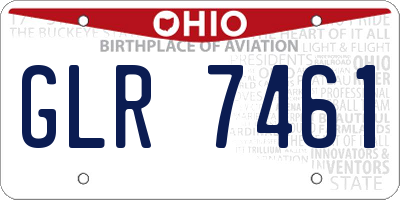 OH license plate GLR7461
