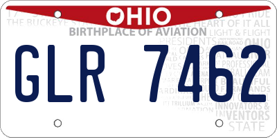 OH license plate GLR7462