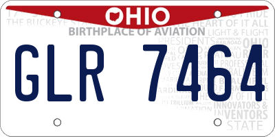 OH license plate GLR7464