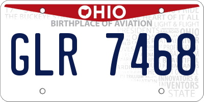 OH license plate GLR7468