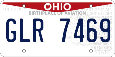 OH license plate GLR7469