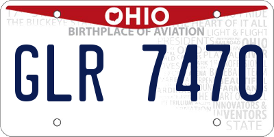 OH license plate GLR7470