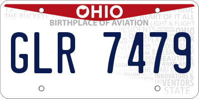 OH license plate GLR7479