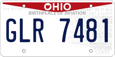 OH license plate GLR7481